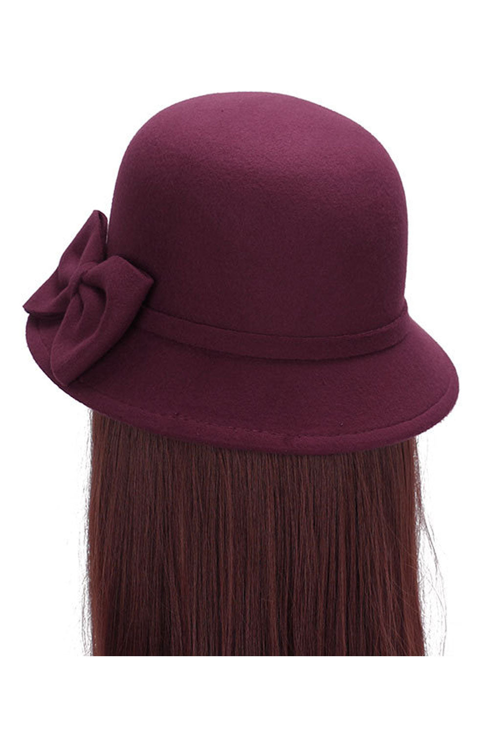 Women Bow Decoration Warm Winter Woolen Beret Hat