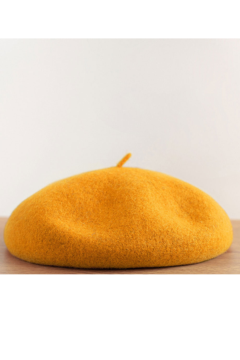 Women Cute Pumpkin Style Solid Color Woolen Beret Hat