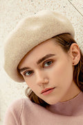 Women Casual Pumpkin Shaped Warm Woolen Beret Hat