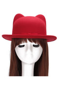 Women Cute Cat Ears Bowknot Warm Winter Beret Hat