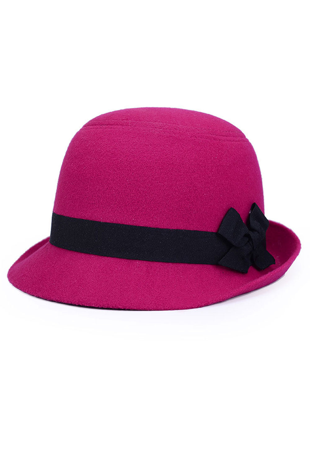 Women Bowknot Decorative Warm Imitation Wool Beret Hat