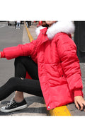 Women Loose Padded Snap Pocket Winter Jacket