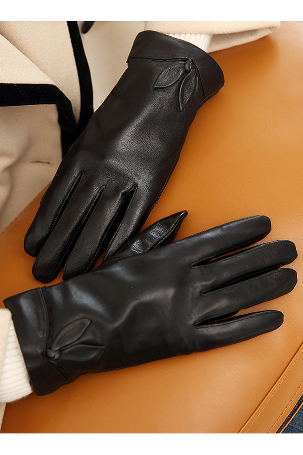Women Thick Hand Protection Cold Protection Leather Gloves
