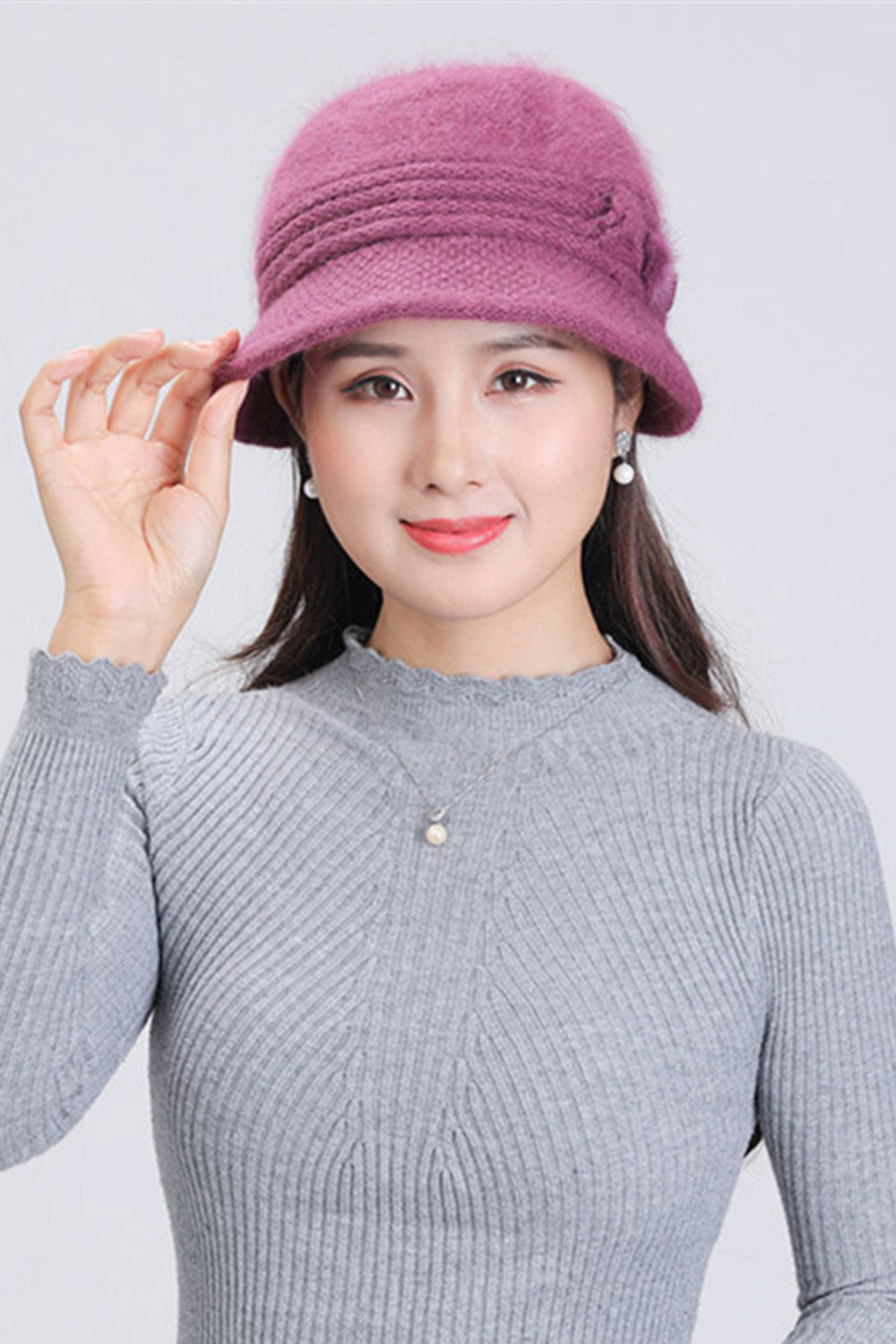 Women Pretty Solid Colored Warm Comfortable Knitted Hat