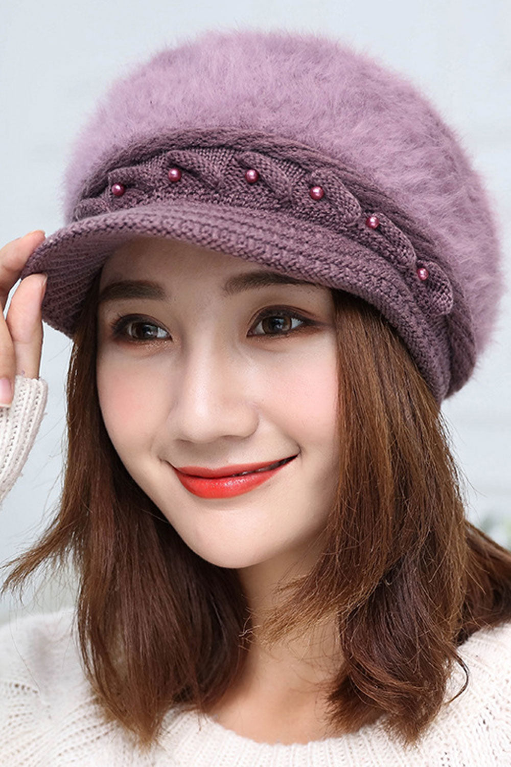 Women Dome Styled Solid Colored Beautiful Comfy Soft Knitted Hat