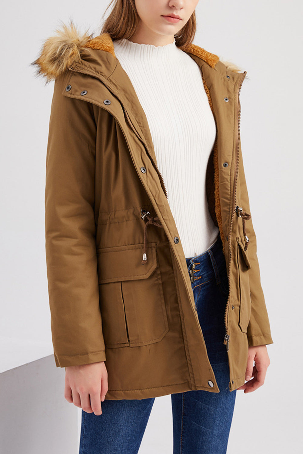 Women Fashionable Long Sleeve Solid Pattern Cozy Casual Jacket