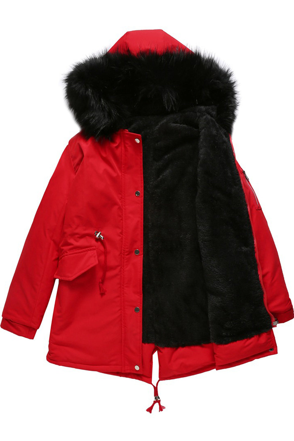 Women Classy Solid Colored Long Sleeve Convenient Hooded Neck Casual Jacket.