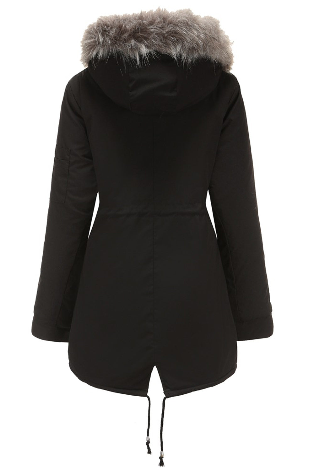 Women Classy Solid Colored Long Sleeve Convenient Hooded Neck Casual Jacket.