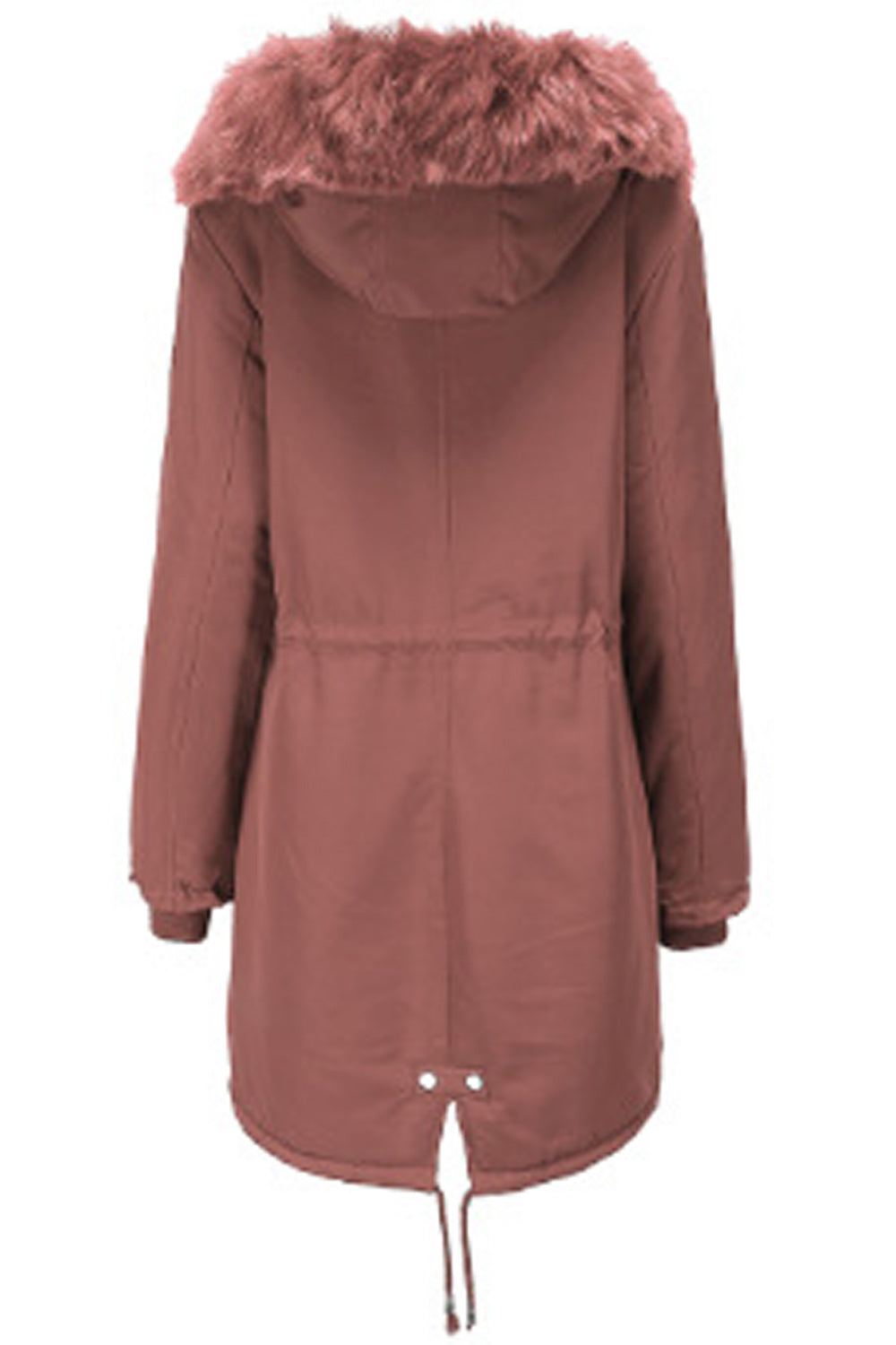Women Flap Pocket Long Sleeve Snap Button Closure Warm Casual Jacket