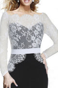 Women's Big Swing Lace Design Fishtail Skirt Style Long Dress