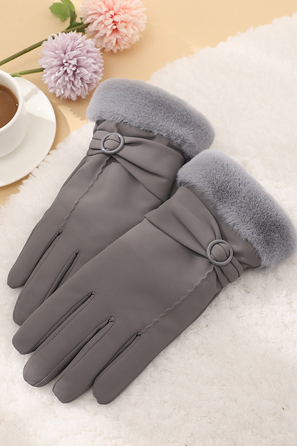 Women Modern Hand Protection Windproof Leather Gloves