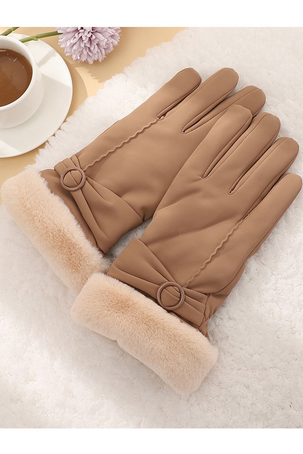 Women Modern Hand Protection Windproof Leather Gloves