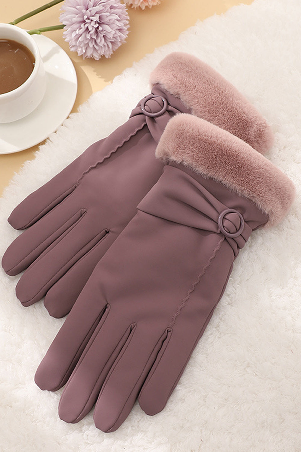 Women Modern Hand Protection Windproof Leather Gloves