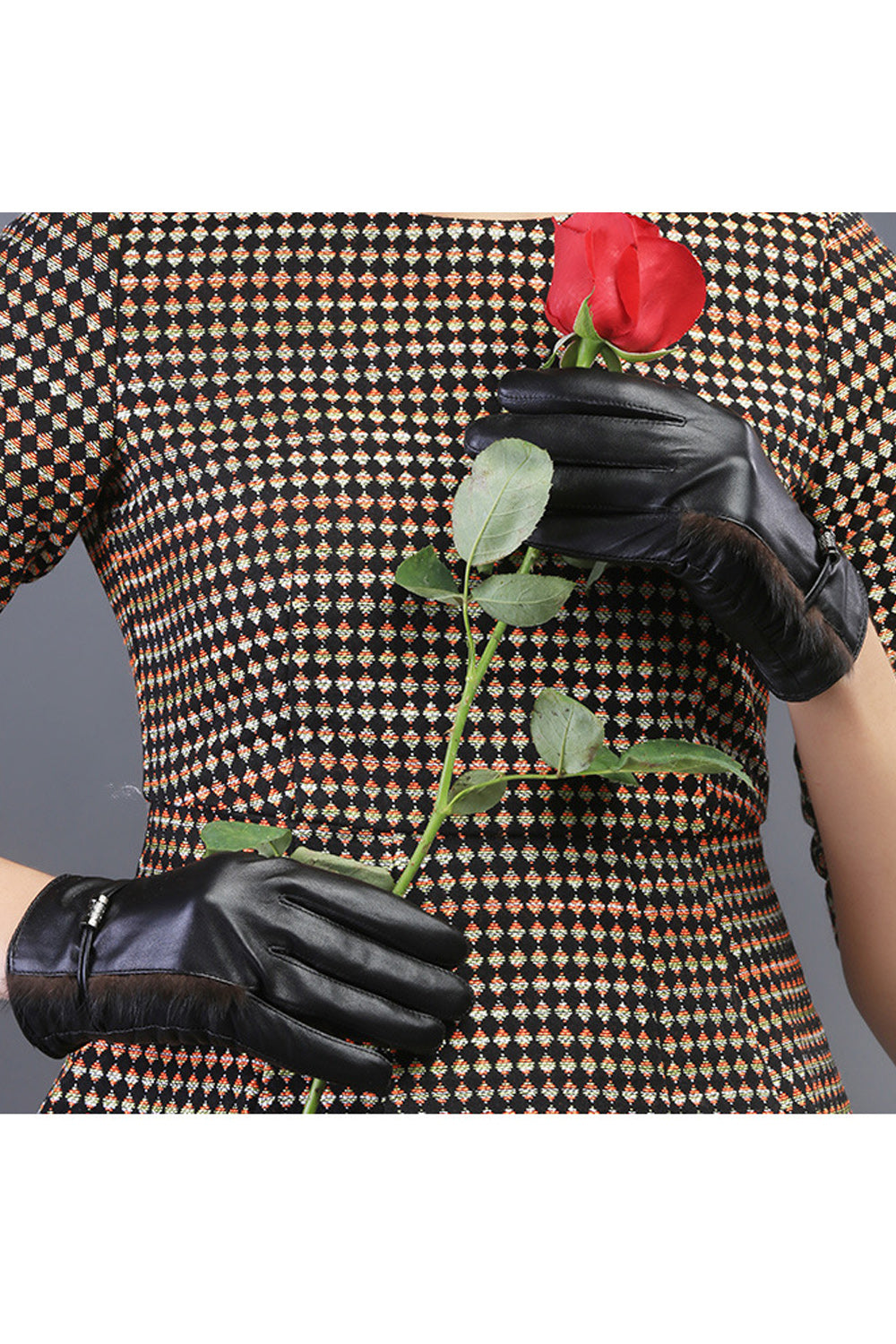 Women Winter Hand Protection Coldproof Leather Gloves