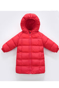 Kids Girls Warm Mid Length Zip Closure Padded Jacket