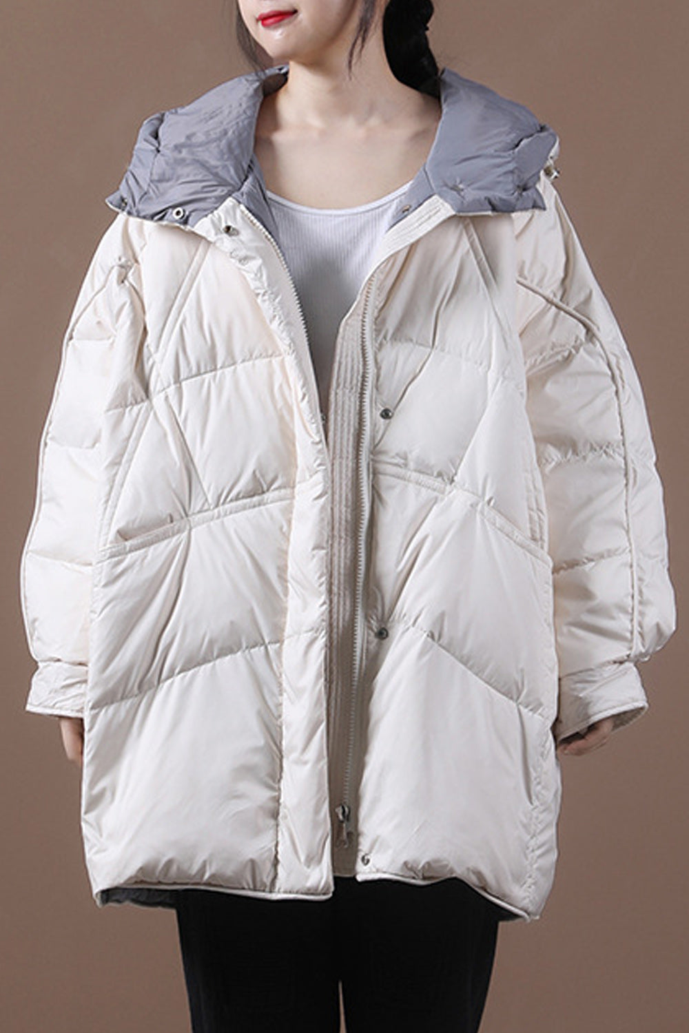 Women Loose Style Breathable Long Sleeve Warm Padded Jacket