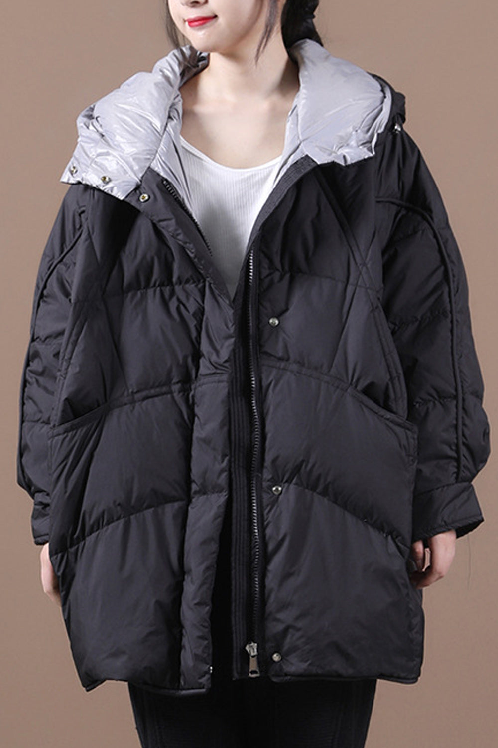 Women Loose Style Breathable Long Sleeve Warm Padded Jacket
