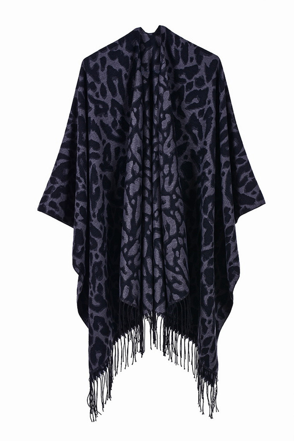 Women Classy Tassel Hem Elegant Styled Solid Colored Pretty Shawl