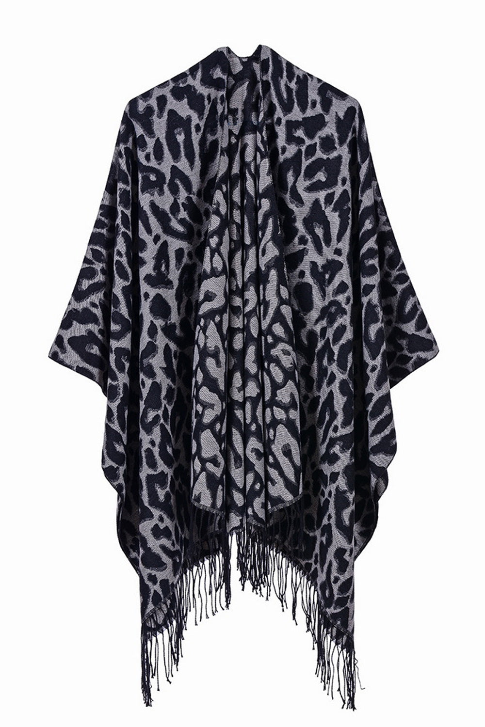 Women Classy Tassel Hem Elegant Styled Solid Colored Pretty Shawl
