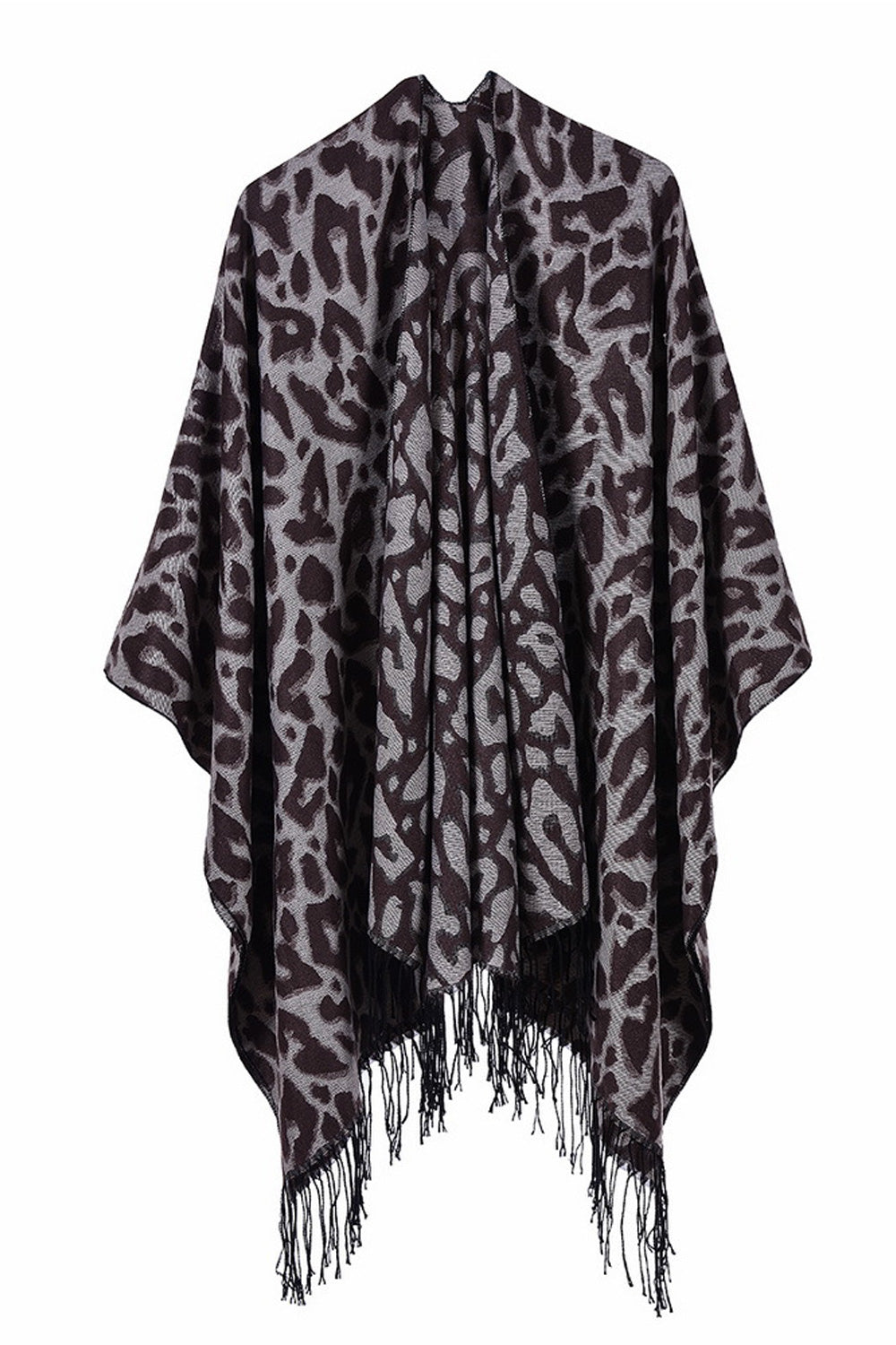 Women Classy Tassel Hem Elegant Styled Solid Colored Pretty Shawl