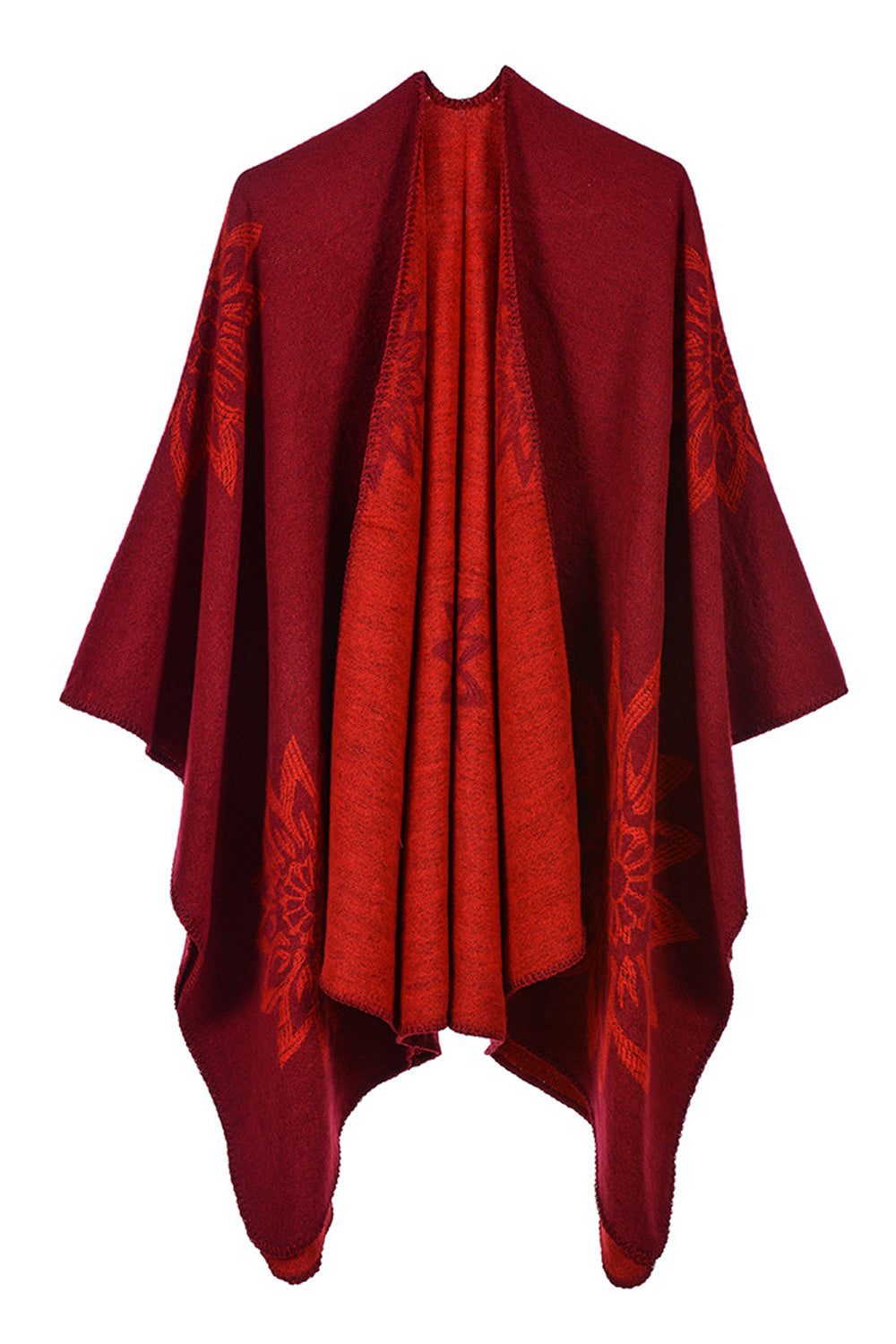 Women Lightweight Elegant Solid Colored Flower Printed Charming Shawl