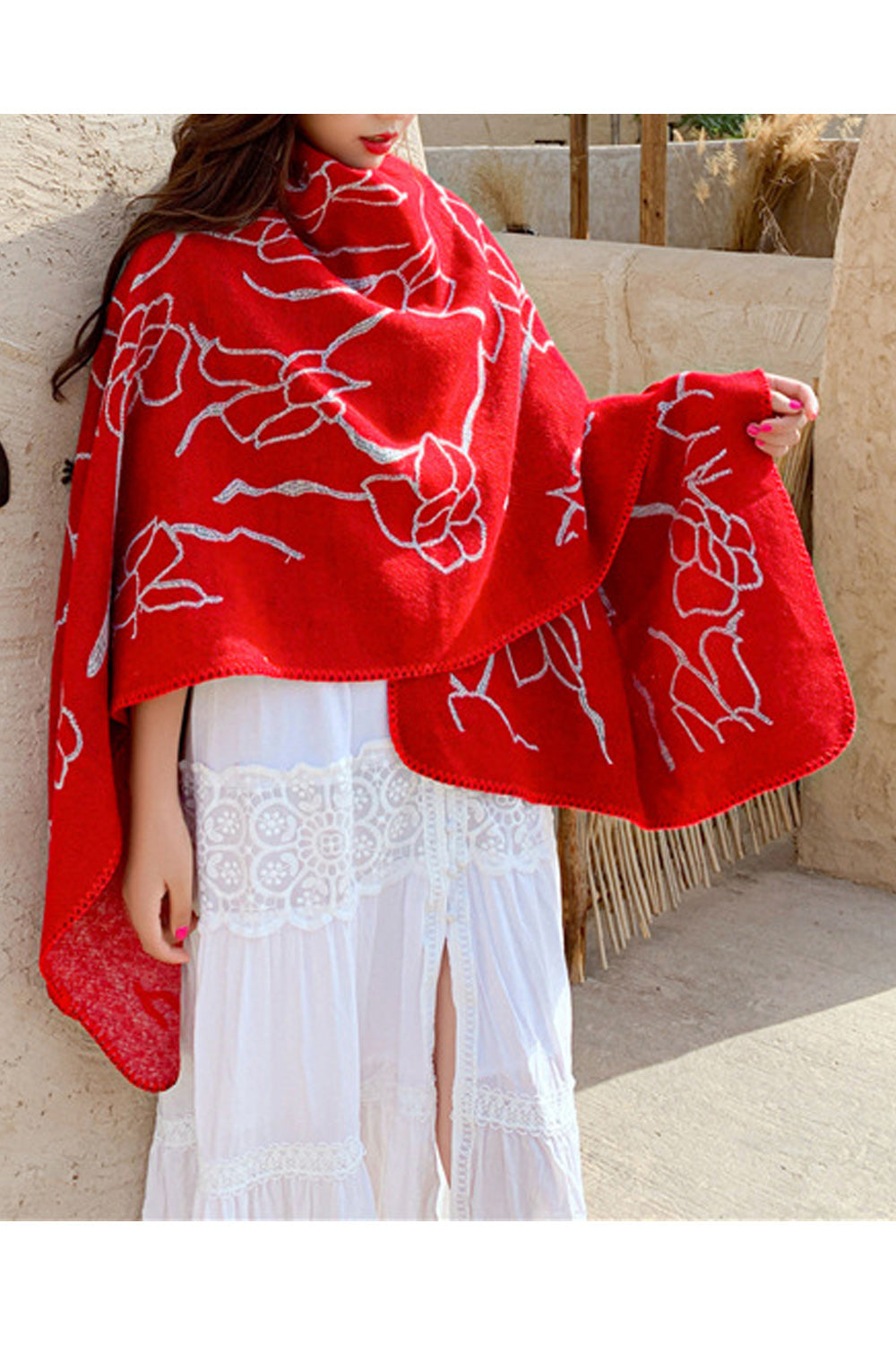 Women Pretty Solid Pattern Winter Casual Soft Shawl