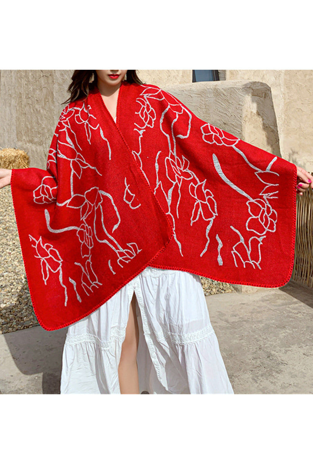 Women Pretty Solid Pattern Winter Casual Soft Shawl