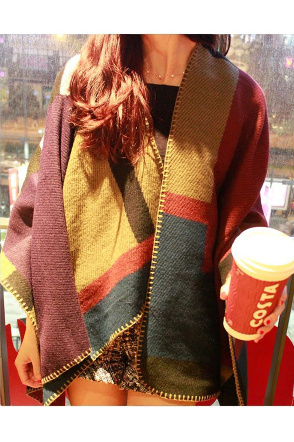 Women Beautiful Printed Pattern Elegant Warm Casual Shawl