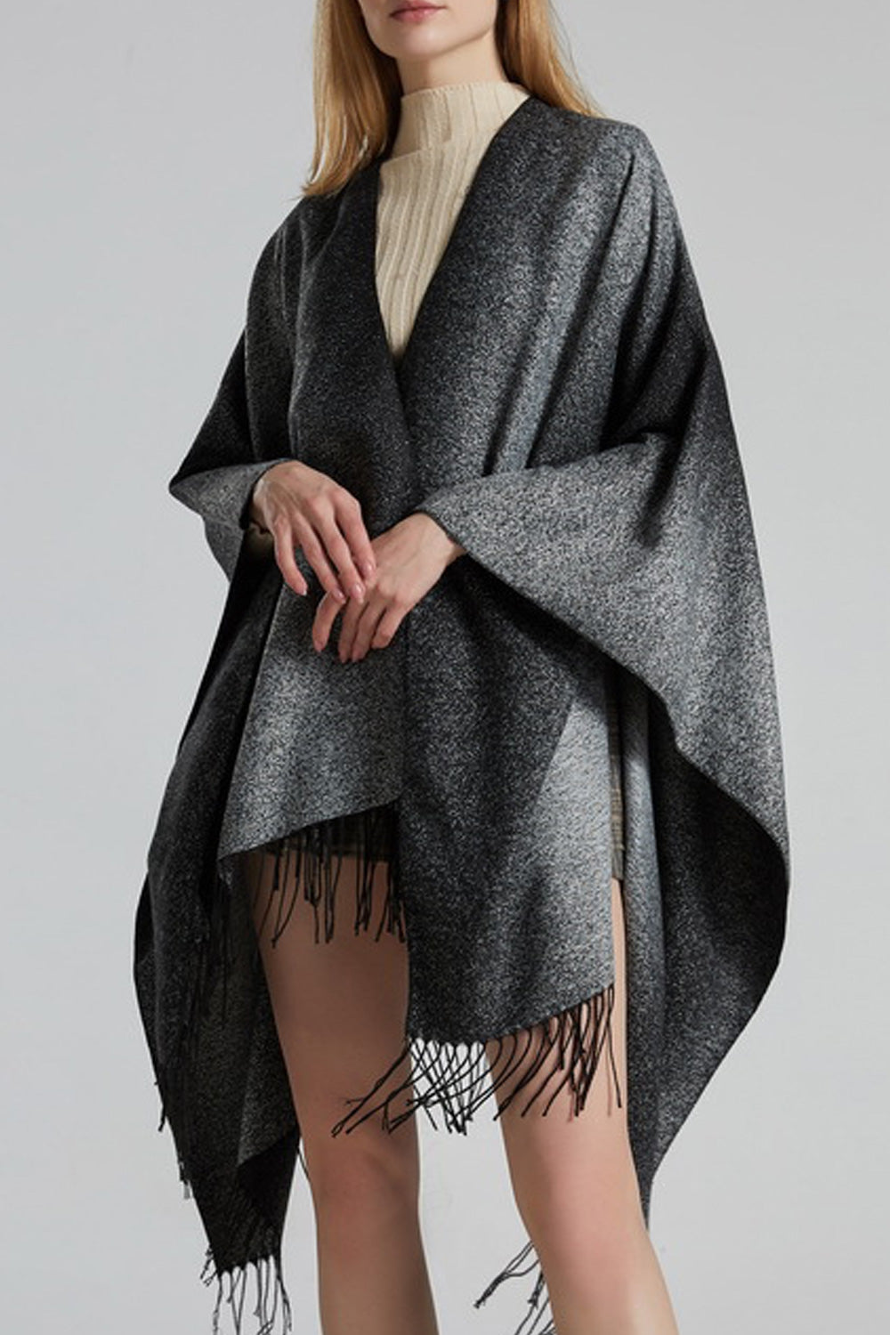 Women Tassel Decorated Lightweight Comfortable Cozy Shawl