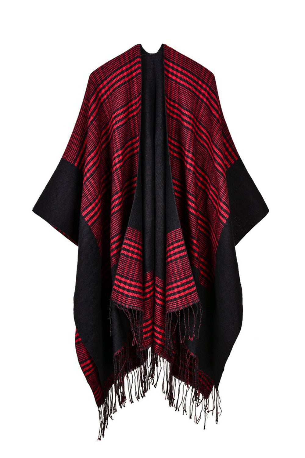 Women Fashionable Warm Tassel Hem Warm Convenient Shawl