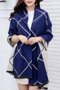 Women Stripe Pattern Comfortable Warm Elegant Soft Shawl