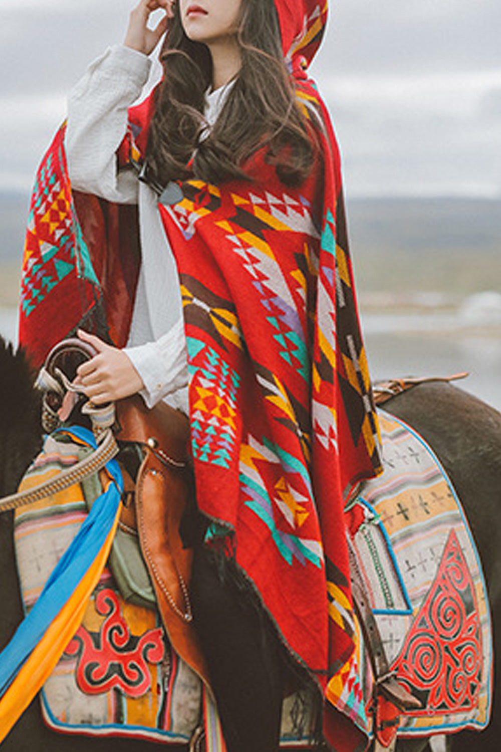 Women Beautiful Printed Style Warm Convenient Shawl