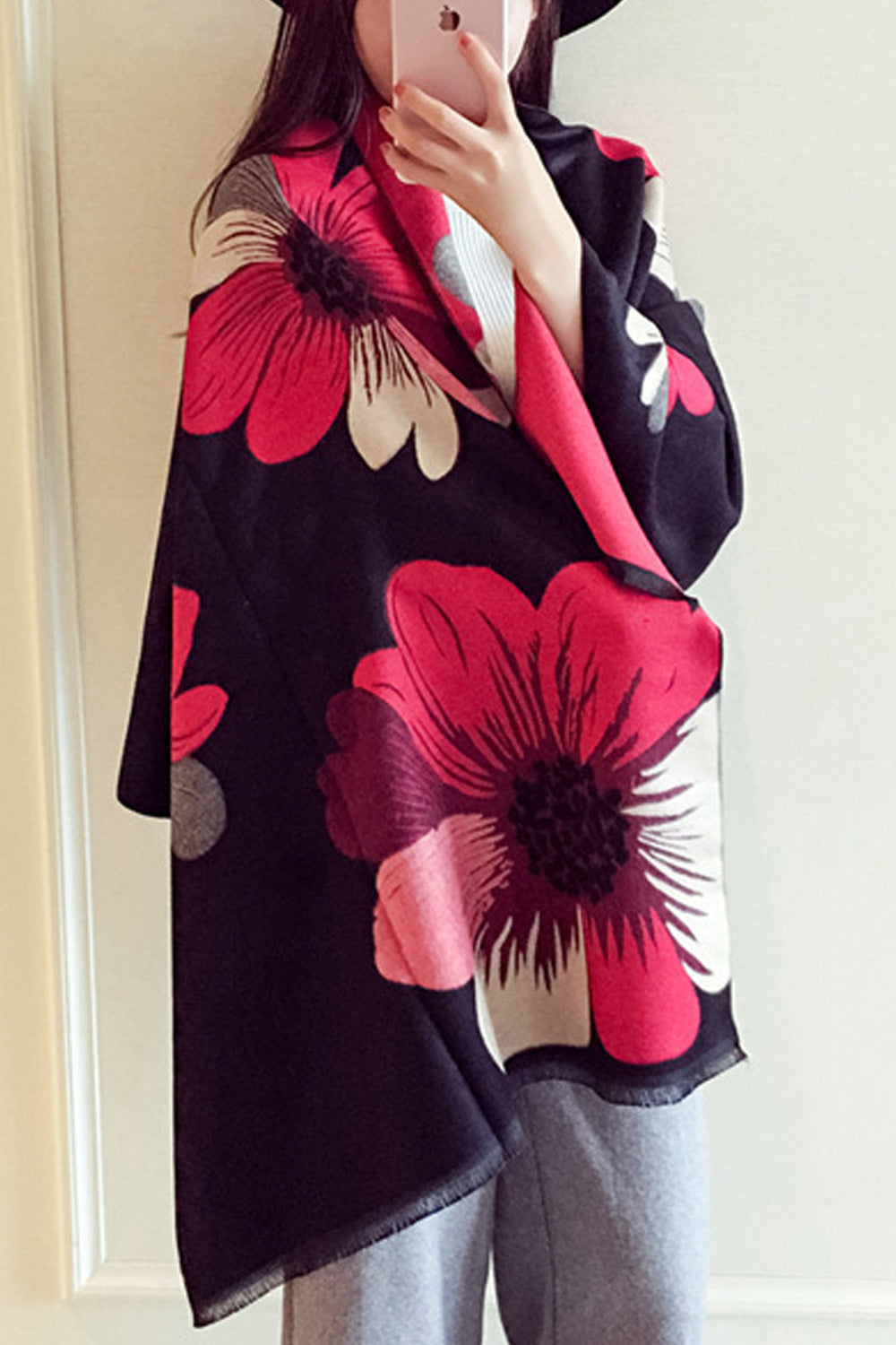 Women Pretty Stylish Floral Printed Warm Comfy Shawl