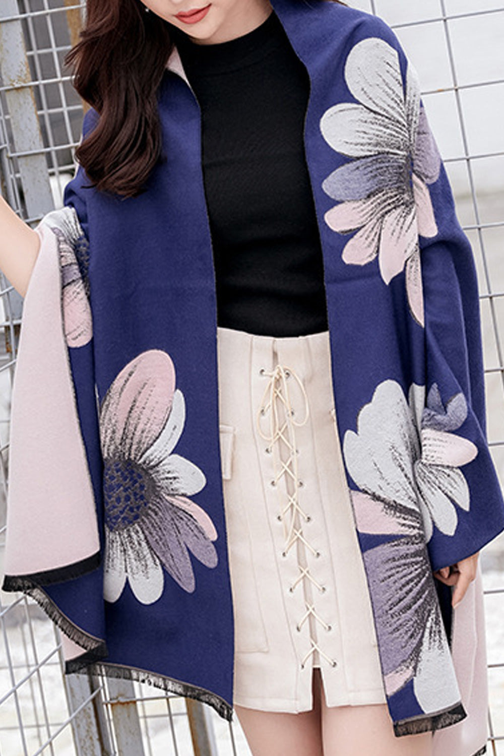 Women Pretty Stylish Floral Printed Warm Comfy Shawl