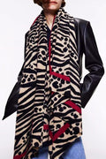 Women Clasyy Leopard Pattern Warm Long Length Cashmere Shawl