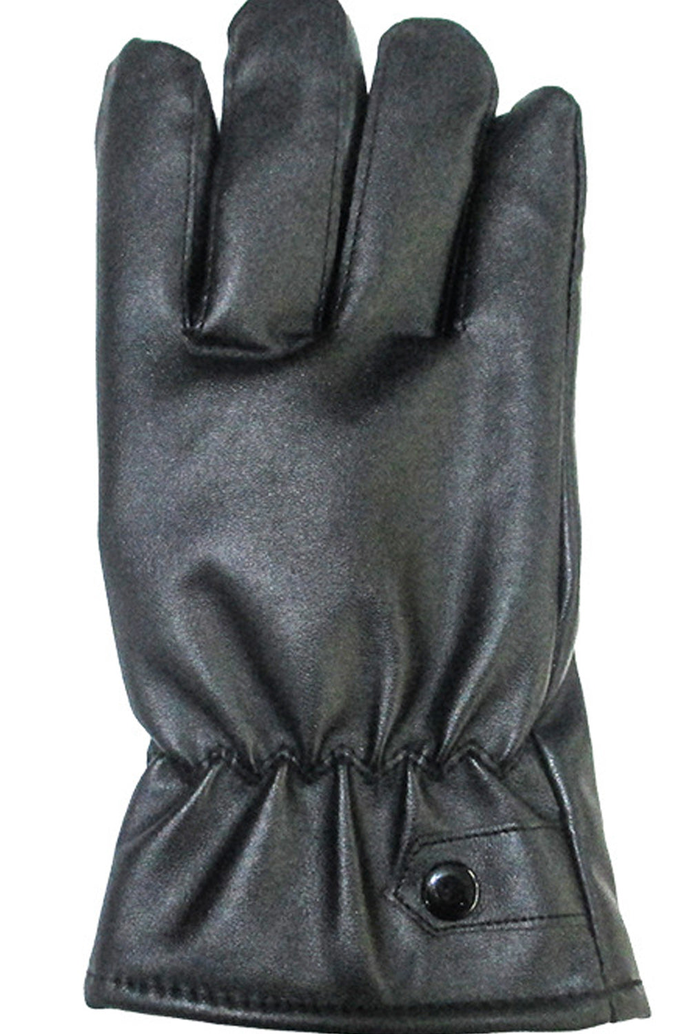Women Warm Solid Colored Thick Elegant Winter PU Leather Gloves