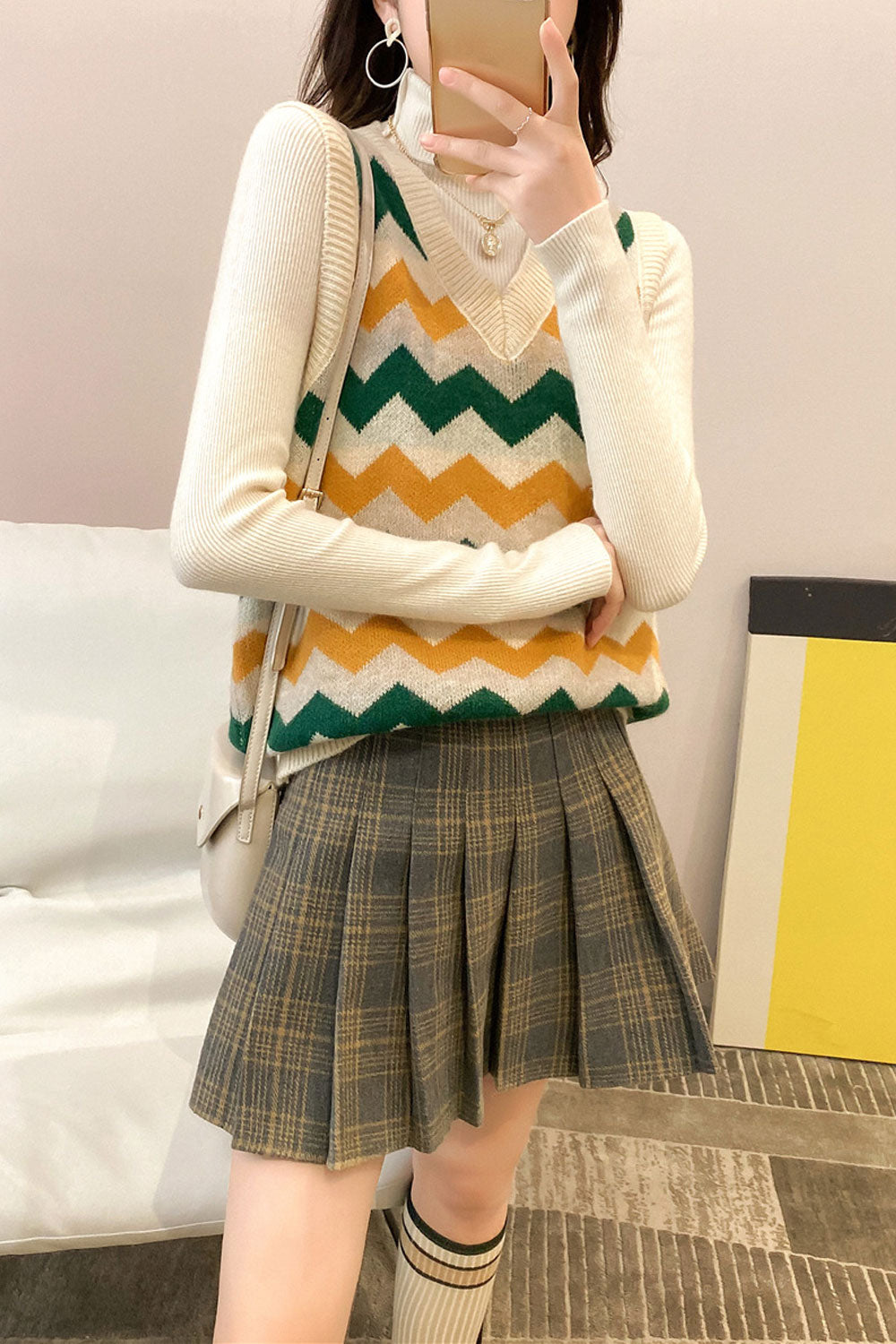 Women Long Sleeve Classic Pattern Style Warm Sweater