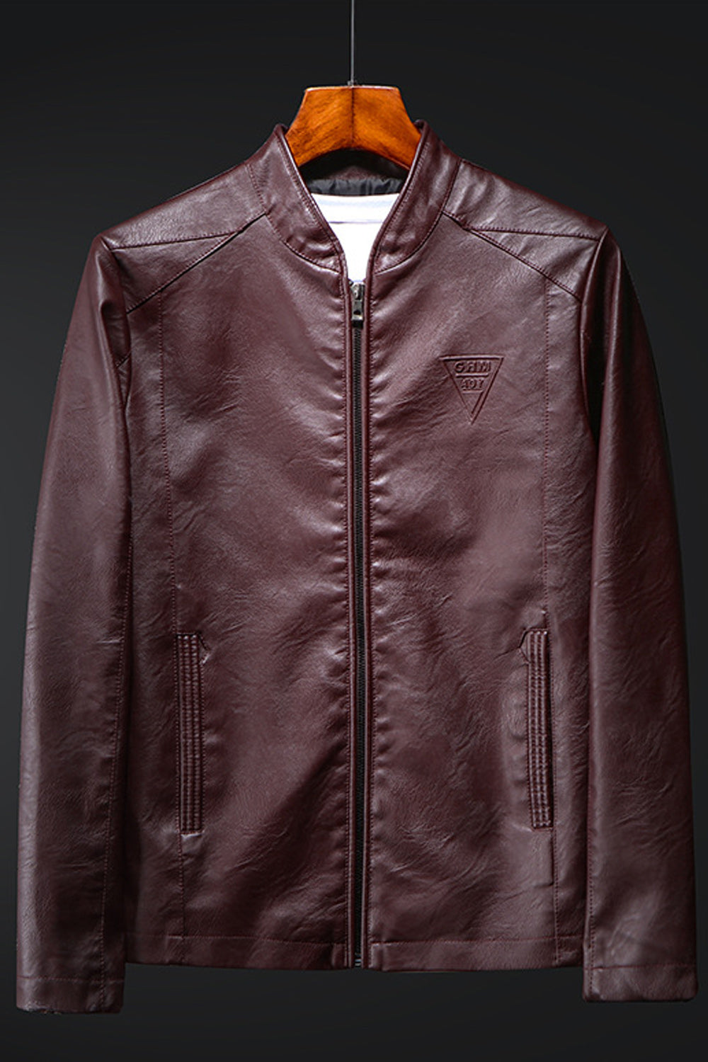 Men Beautiful Zipper Closure Solid Color Hoodie