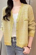 Women Solid Color Long Sleeve Gorgeous Cardigan