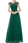 Women Beautiful Solid Colored Round Neck Summer Sleeveless Pleated Styled Long Length Wedding Dress