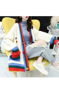 Women Warm Loose Knitted Style Thick Convenient Cardigan