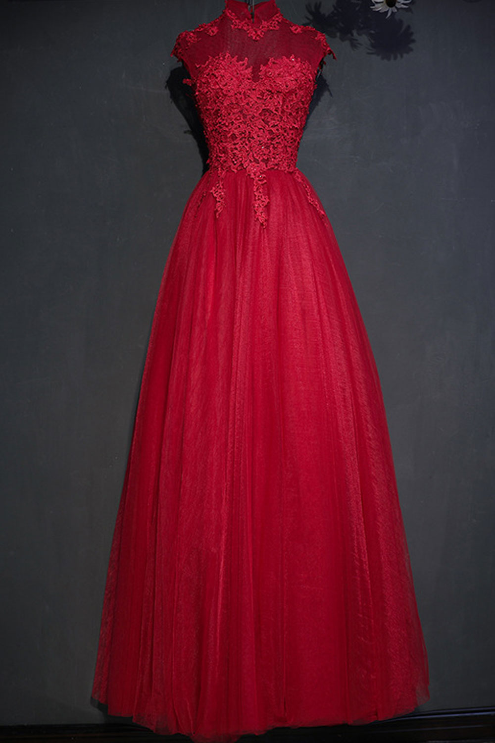 Women High Neck Elegant Wedding Dress