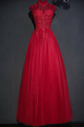 Women High Neck Elegant Wedding Dress