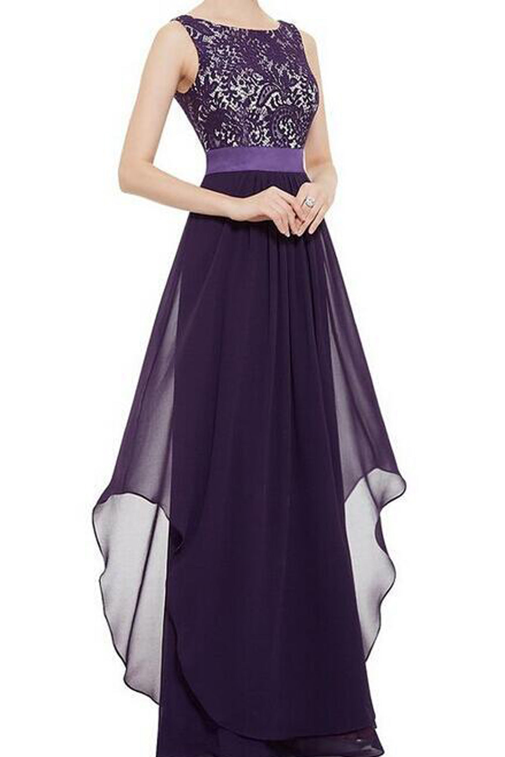 Unomatch Women Slim Long Prom, Wedding Dress Black
