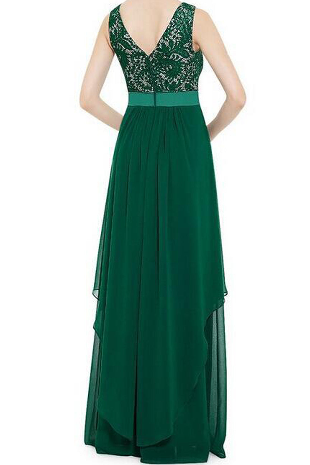 Unomatch Women Slim Long Prom, Wedding Dress Black