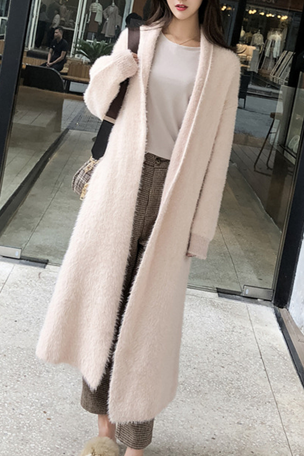 Women Long Length Solid Colored Cozy Soft Cardigan