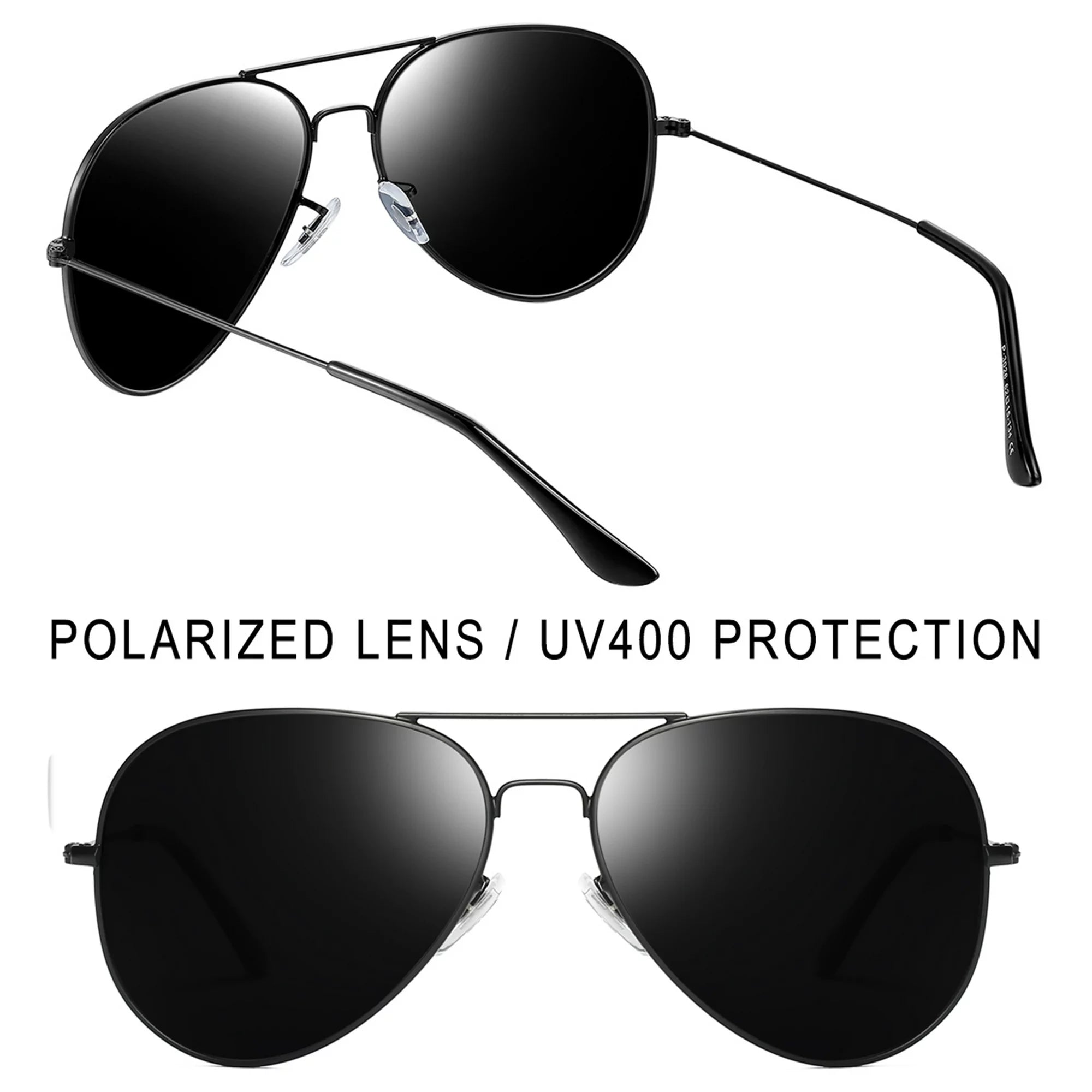 Classic Military Style Pilot Polarized Sunglasses for Women Men