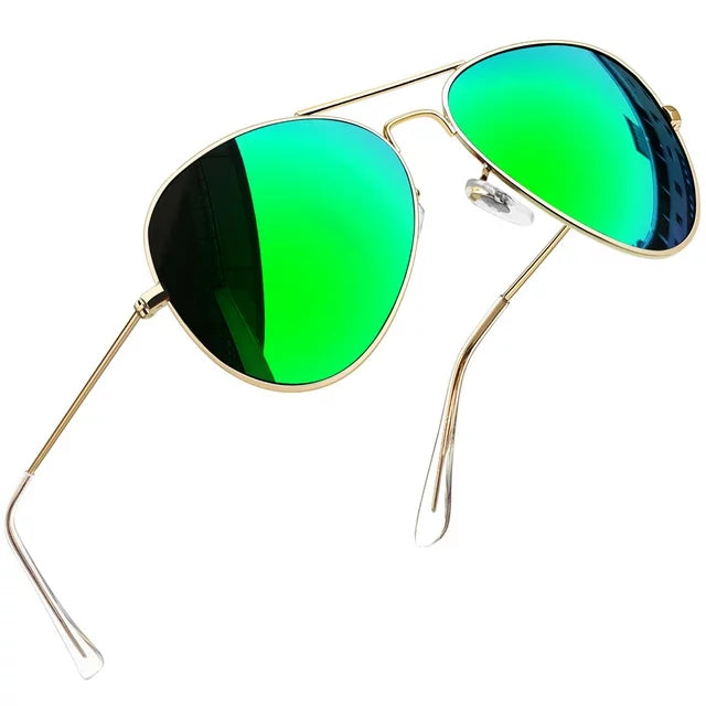 Classic Military Style Pilot Polarized Sunglasses for Women Men