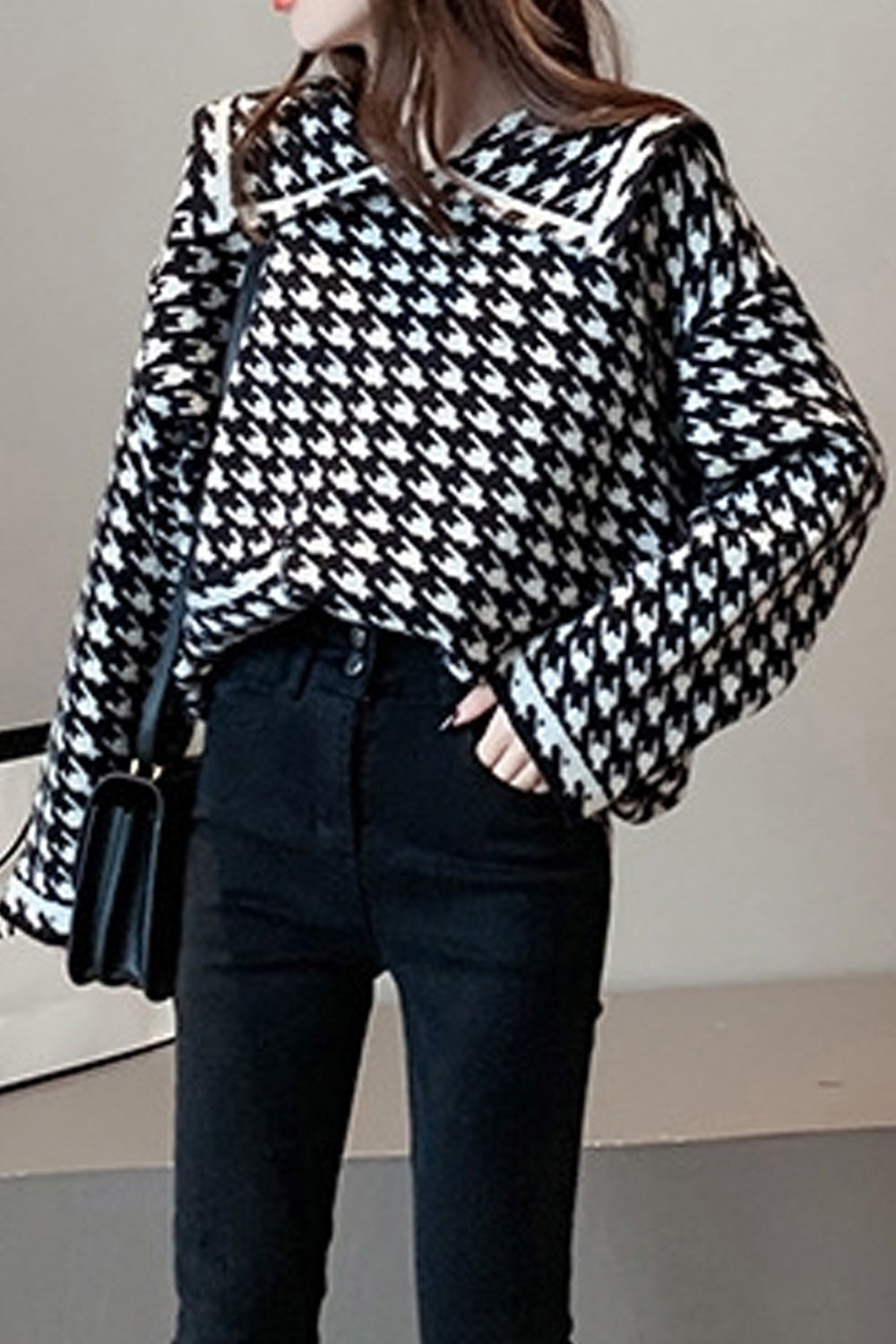 Women Trendy Deep V-Neck Convenient Button Closure Long Sleeve Cardigan