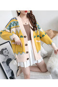 Women Printed Pattern Beautiful Long Sleeve Comfy Warm Cardigan